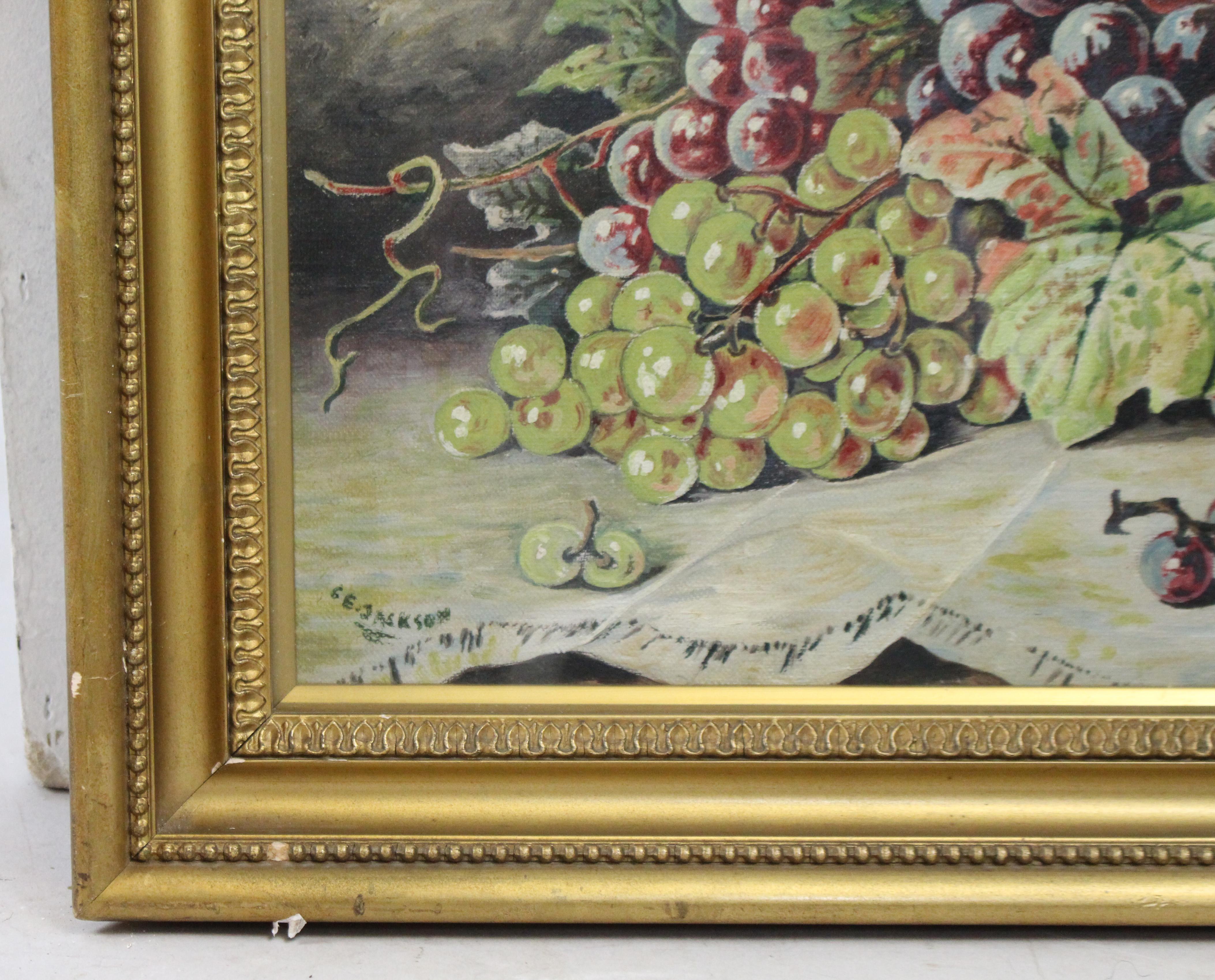 Pair of Signed Still Life Paintings Oil on Canvas In Good Condition For Sale In Worcester, GB