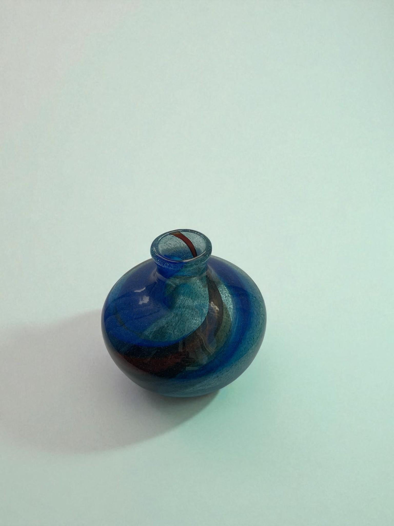 Mid-20th Century Pair of Signed Vase and Bowl by Bengt Orup for Johansfors, Sweden 1960's For Sale