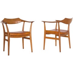 Pair of Sigurd Resell Armchairs for Niels Vodder, 1959