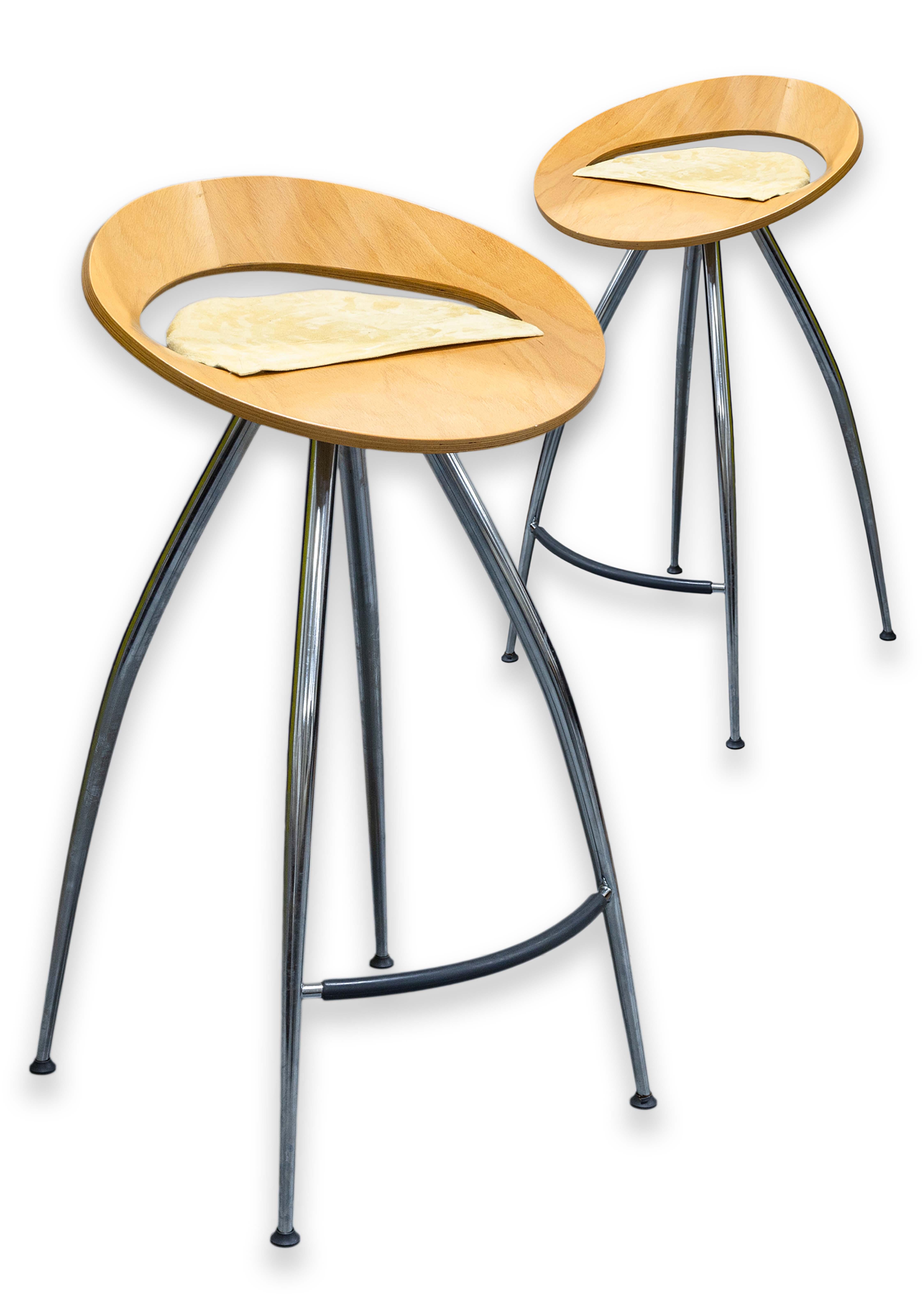 Pair of Sigurdur Thorsteinsson Design Group Italia for Magis Lyra Barstools For Sale 4
