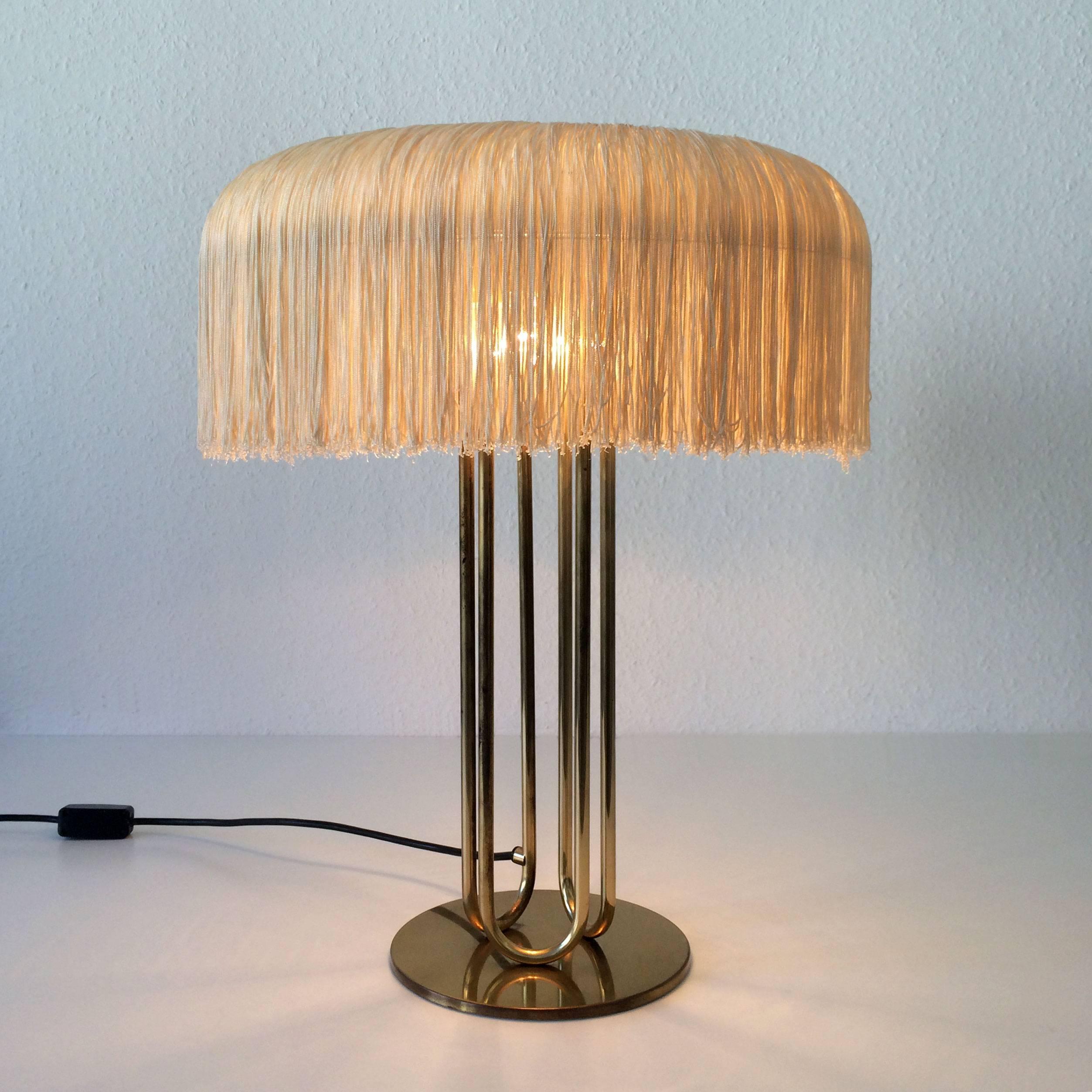 Swedish Pair of Silk Fringe Table Lamps by Hans-Agne Jakobsson Attributed, 1950s, Sweden