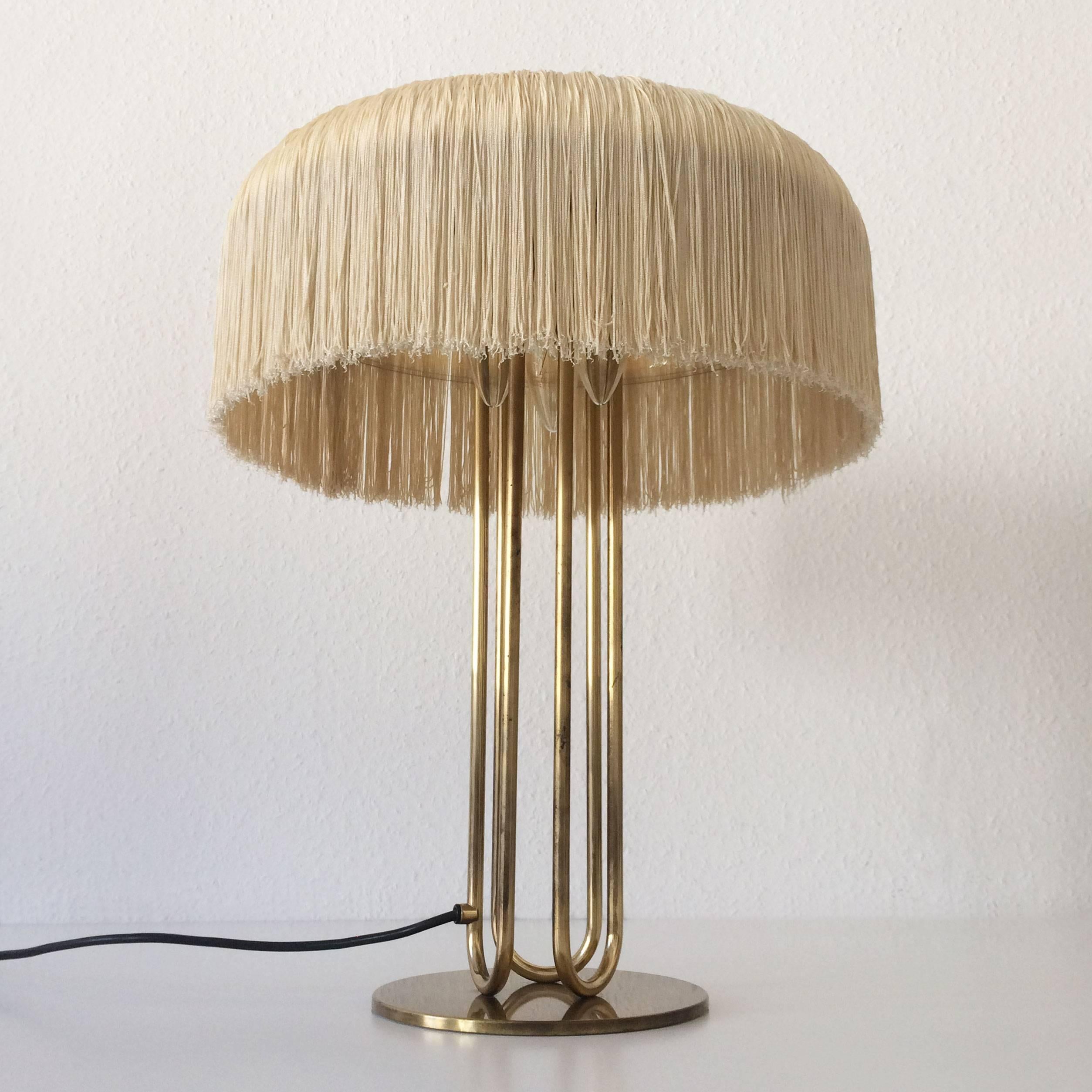 Pair of Silk Fringe Table Lamps by Hans-Agne Jakobsson Attributed, 1950s, Sweden 1