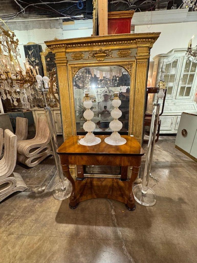 Pareja de Lámparas de Mesa de Murano en Vidrio de Seda en Bueno estado para la venta en Dallas, TX