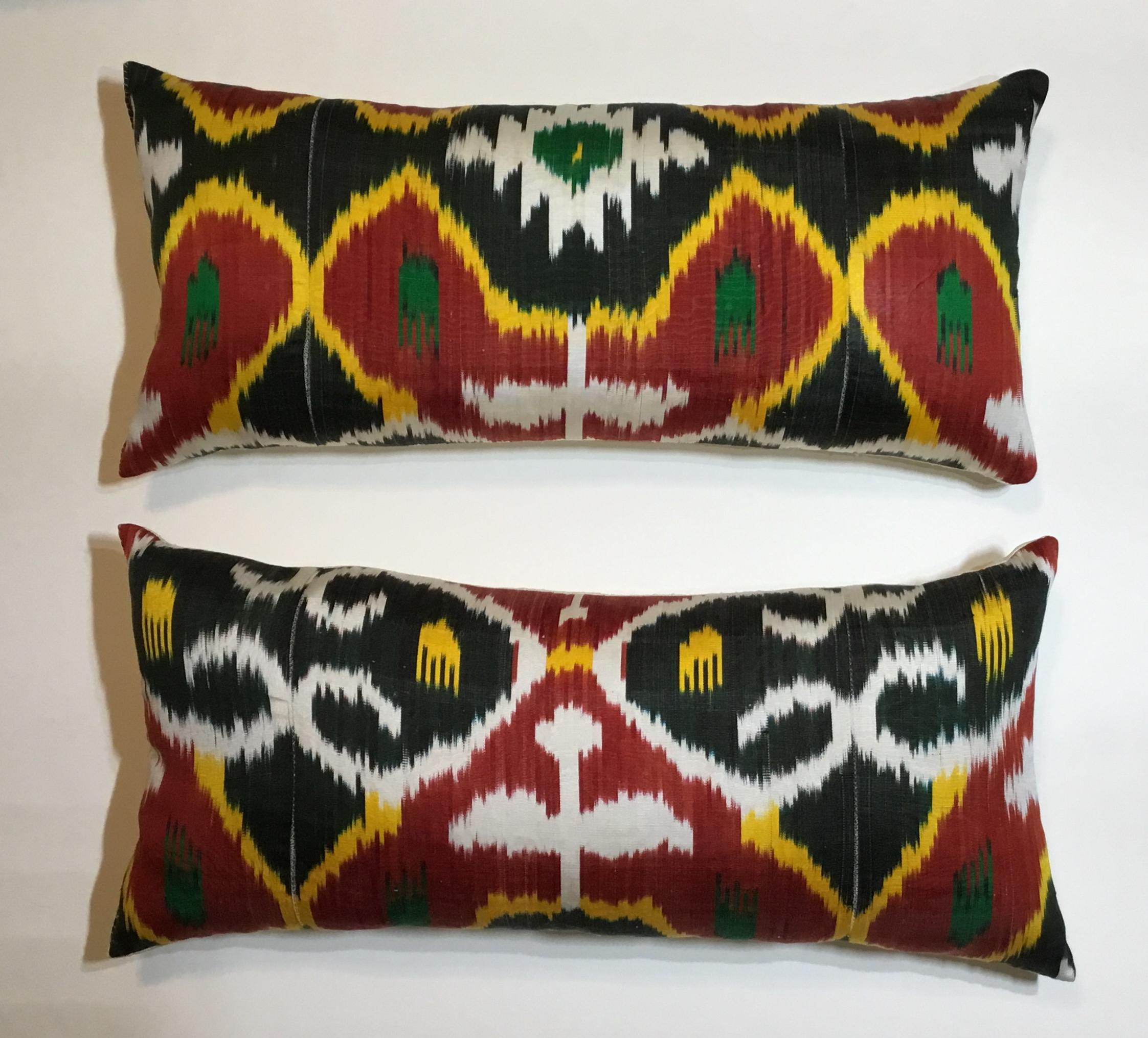 Pair of Silk Ikat Pillows 7