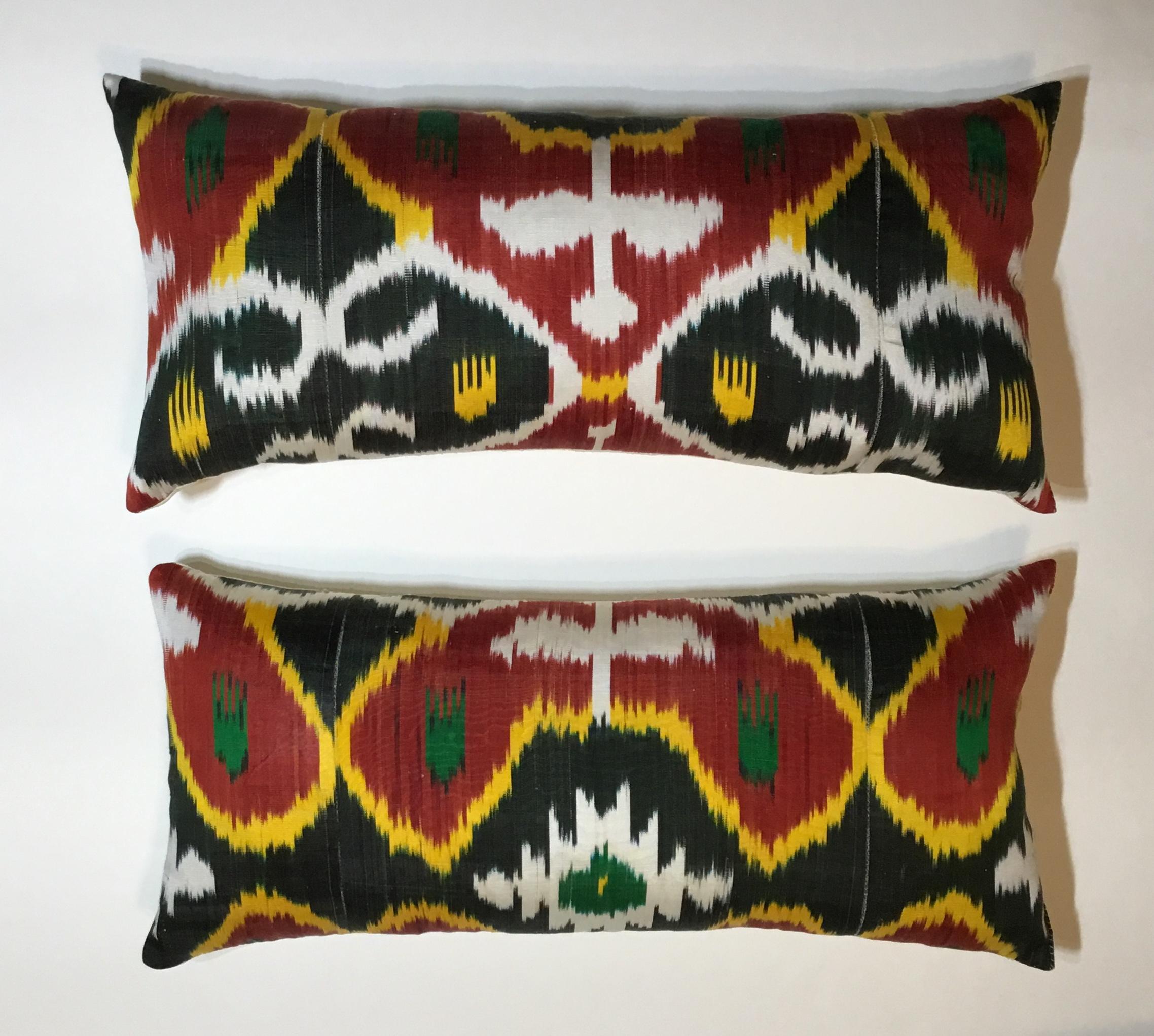 Pair of Silk Ikat Pillows 8