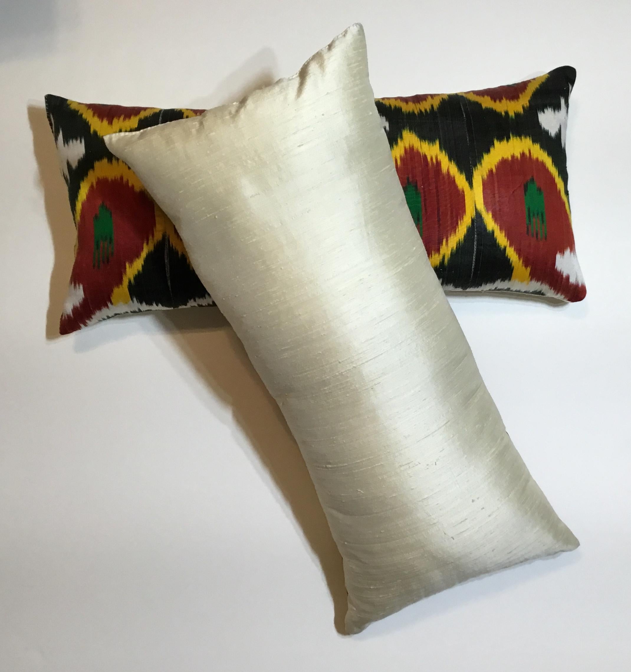 Pair of Silk Ikat Pillows 9