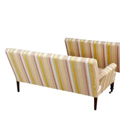 Pair of Silk Stripe Settes by Alan Tanksley