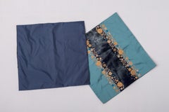 Embroidered Silk Tissues with Gold Tinsel, French Design, 21st Century