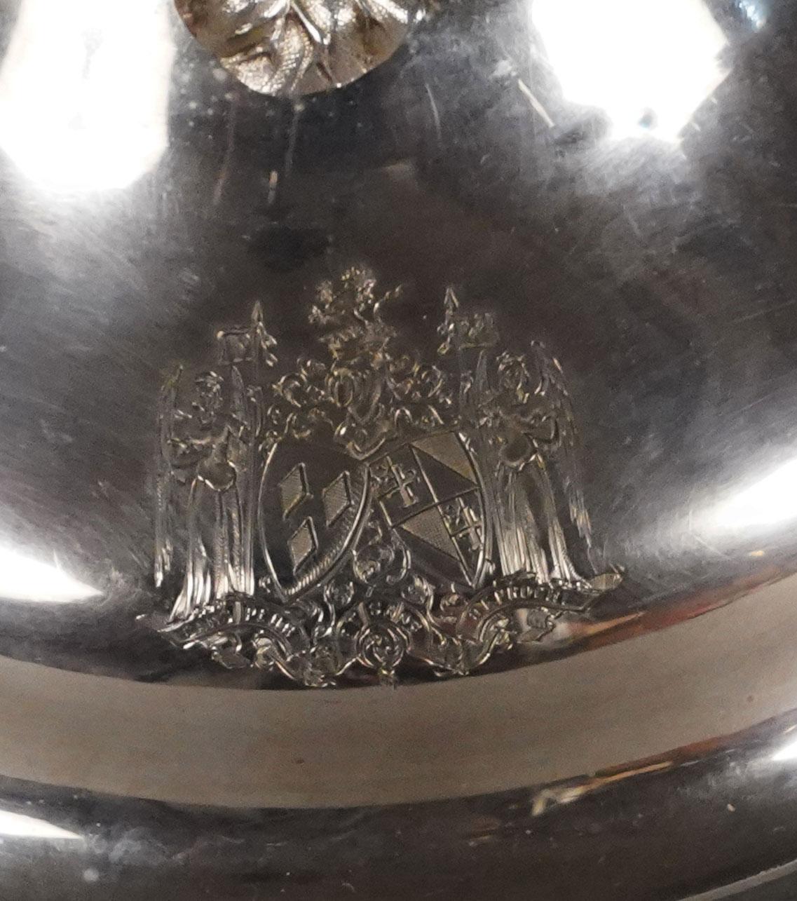 Pair of Silver 19th Century Plates Domes Covers  For Sale 1