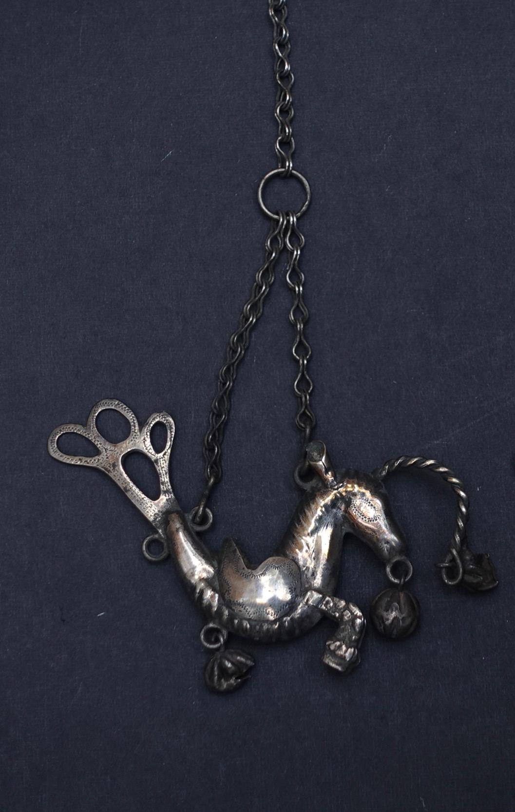 Other Pair of Silver Amulets of Two Fantastic Animals, Naples, 18th-19th Century For Sale