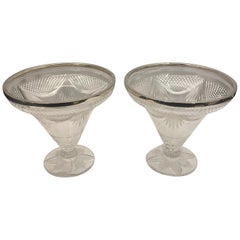 Pair of Silver and Glass Vases