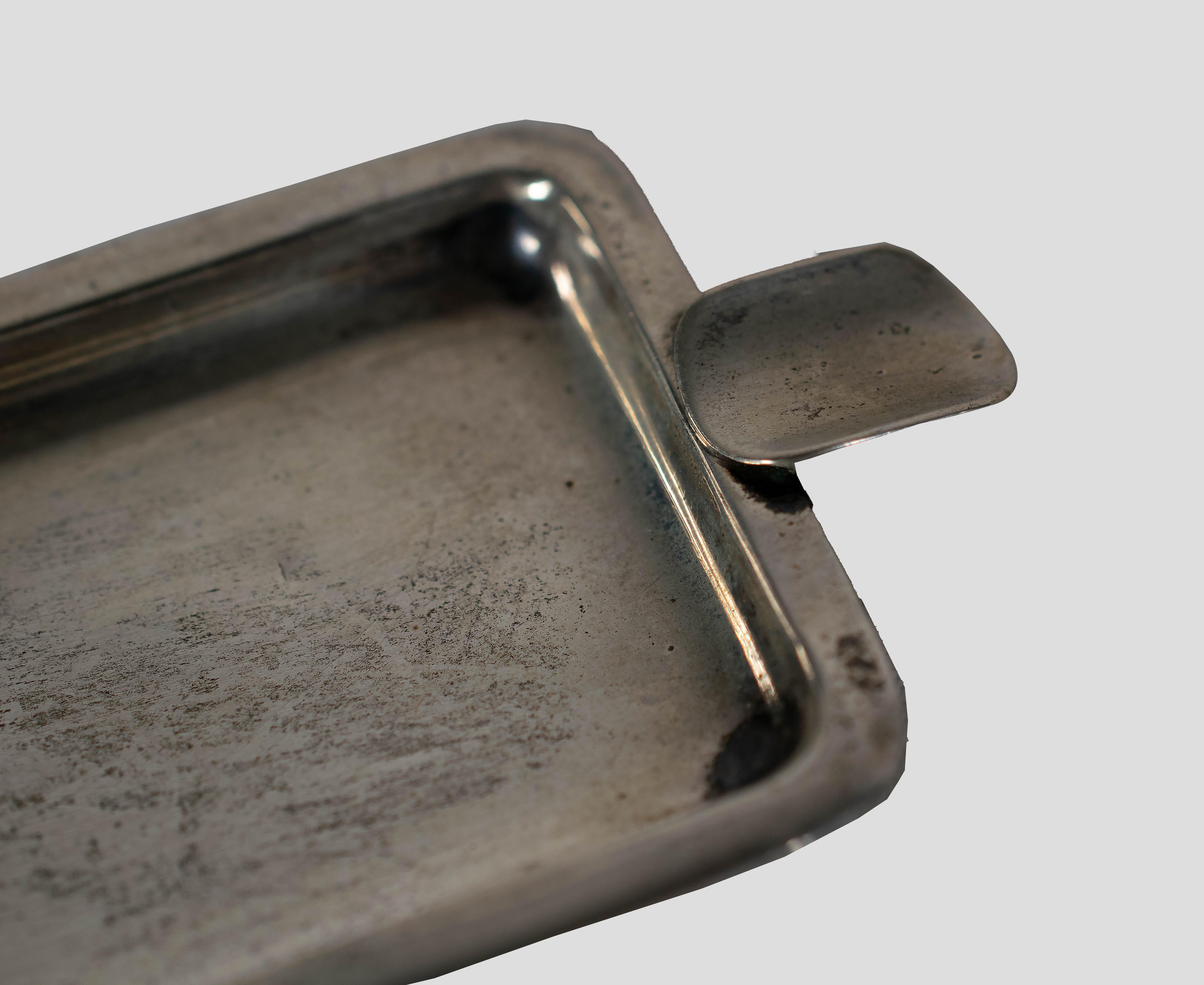 Paar Silber Aschenbecher, guter Zustand.