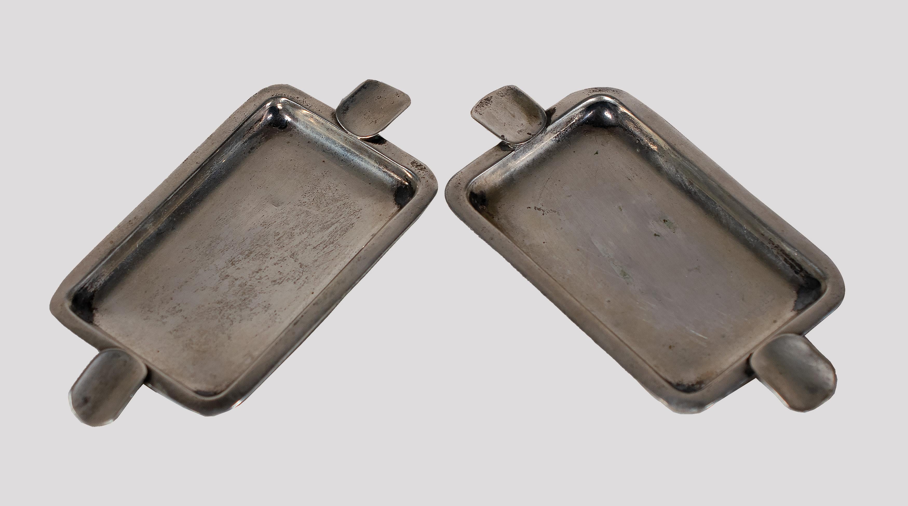 Paar Aschenbecher aus Silber im Zustand „Gut“ im Angebot in Roma, IT