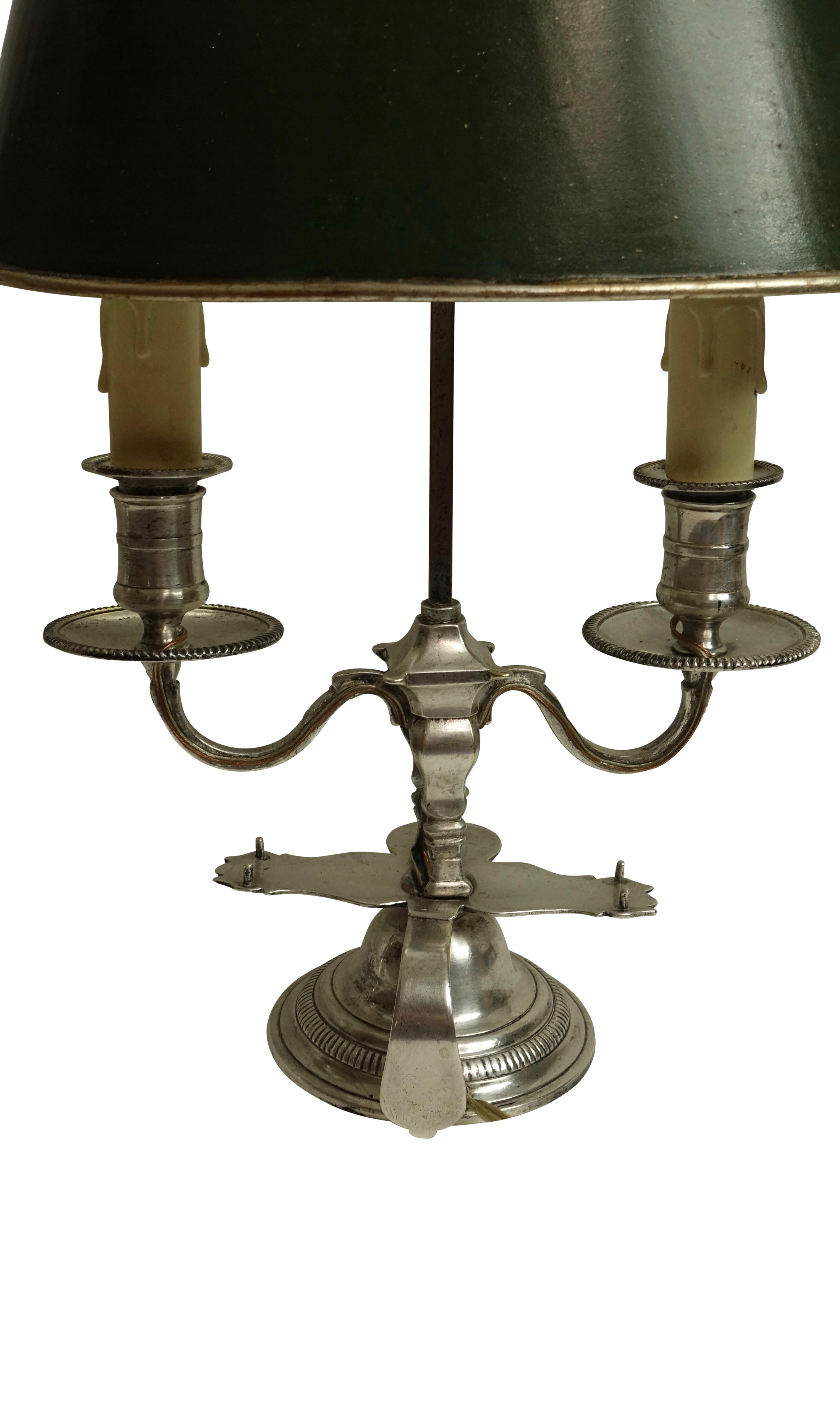 Pair of Silver Bouillotte Lamps, French, circa 1760 2