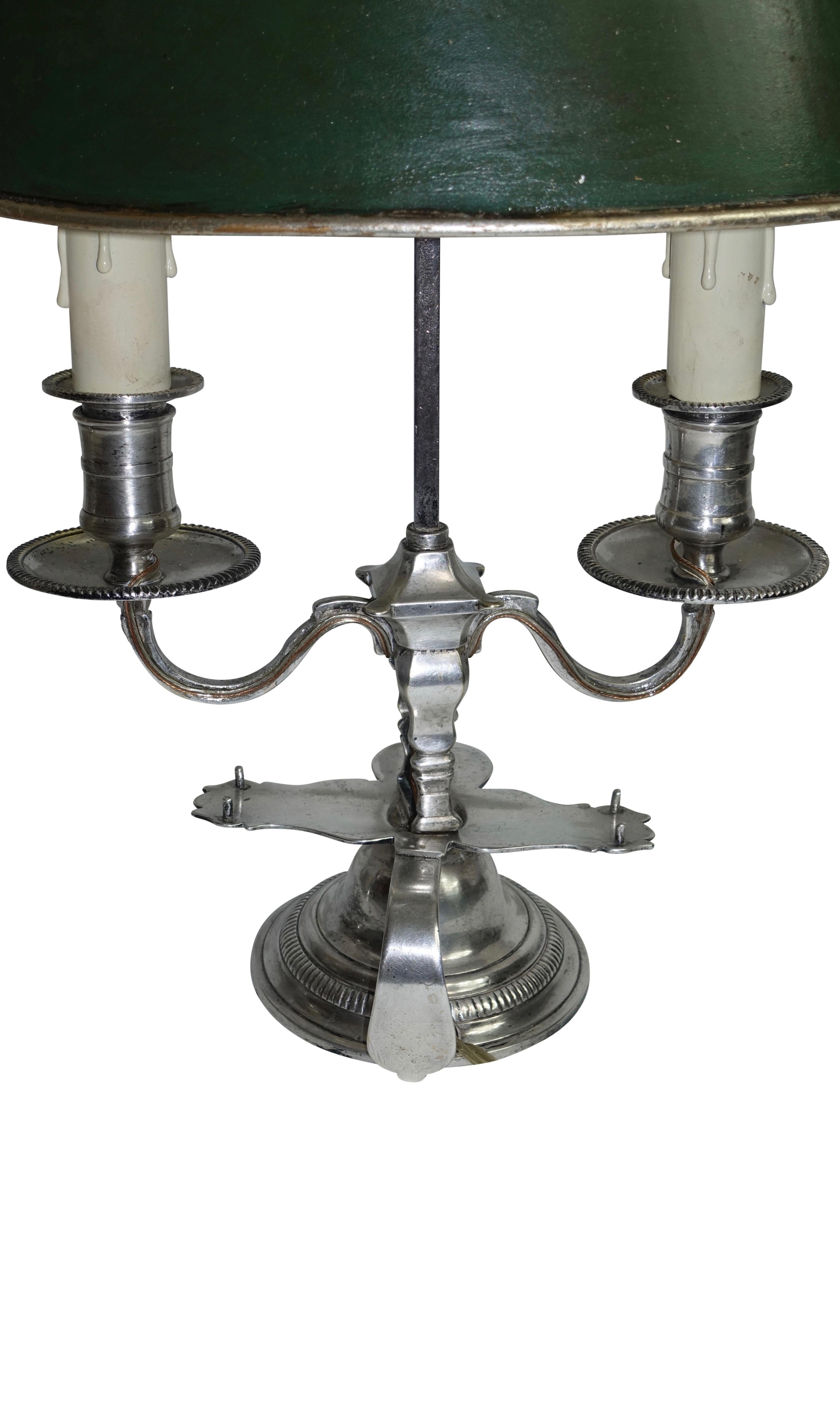 Pair of Silver Bouillotte Lamps, French, circa 1760 3