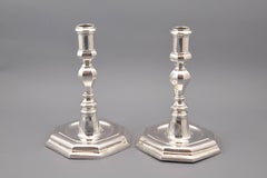 Pair of Silver Candleholders, Mallorca, Spain, 18th Century