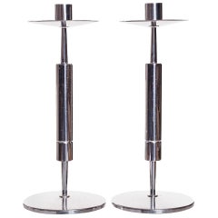 Pair of Silver Candlesticks Attributed to Tommi Parzinger / Dorlyn Silversmiths