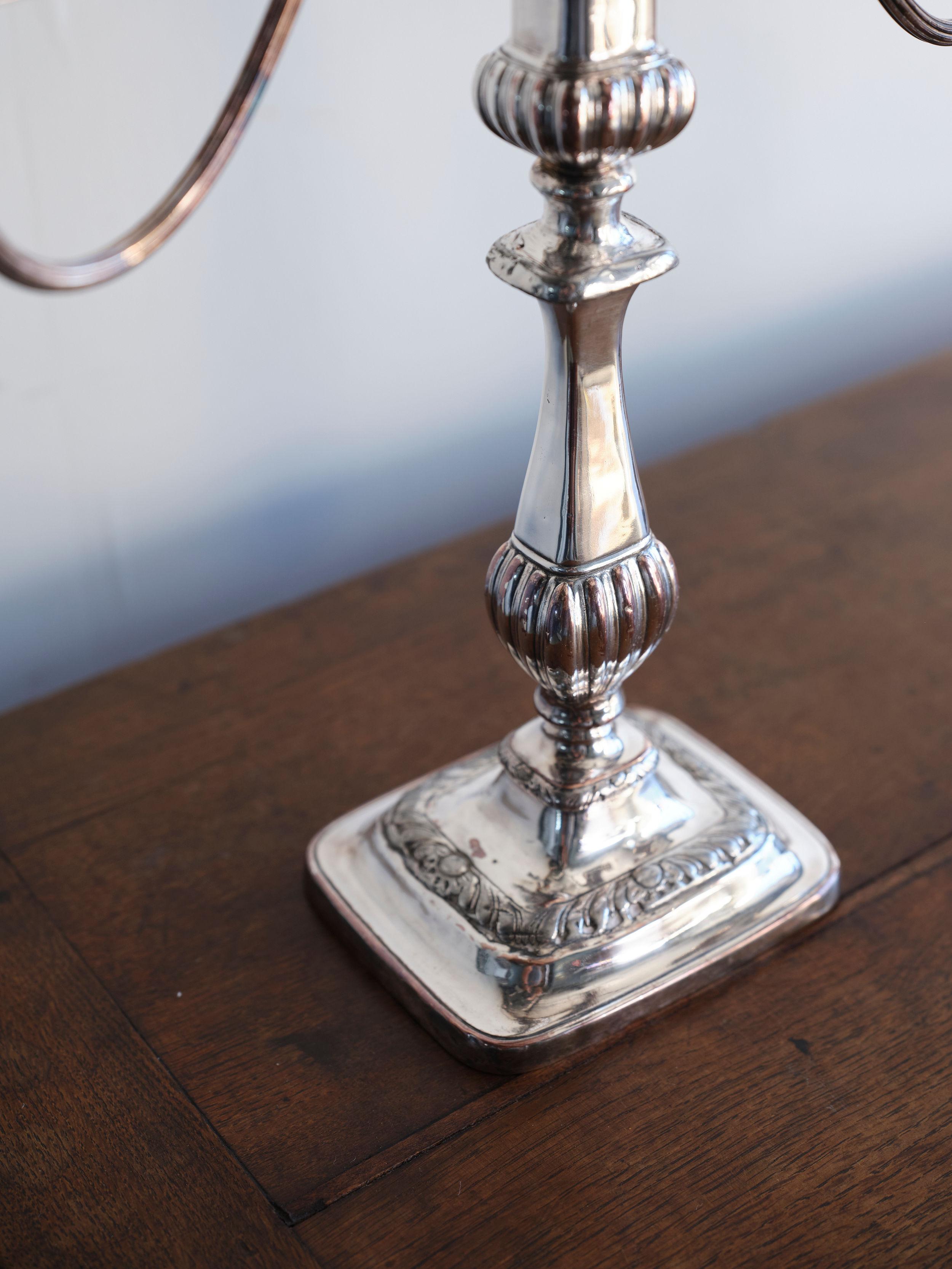 George I Pair of Silver Candlesticks For Sale