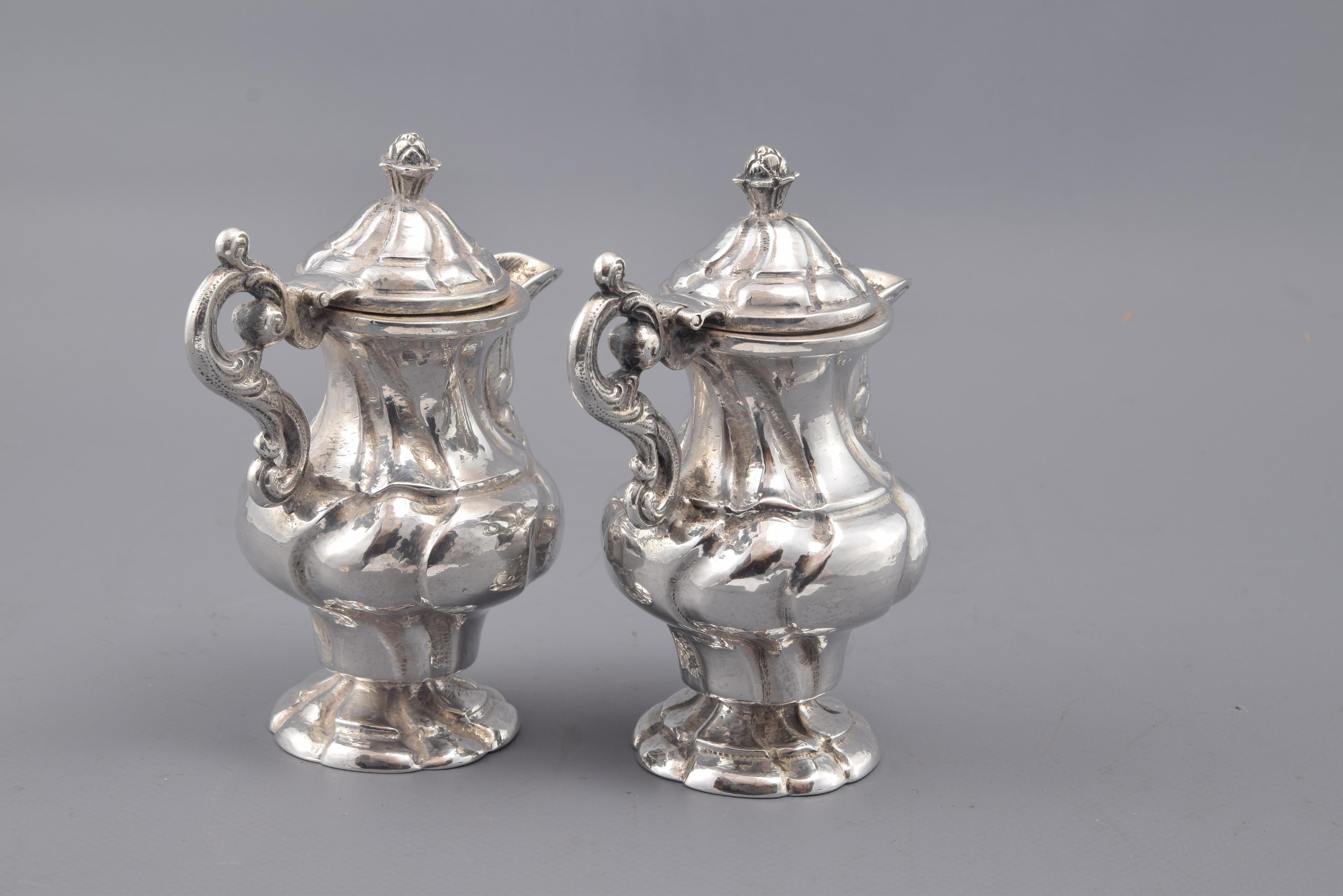 Spanish Pair of Silver Cruets, Late 18th Century