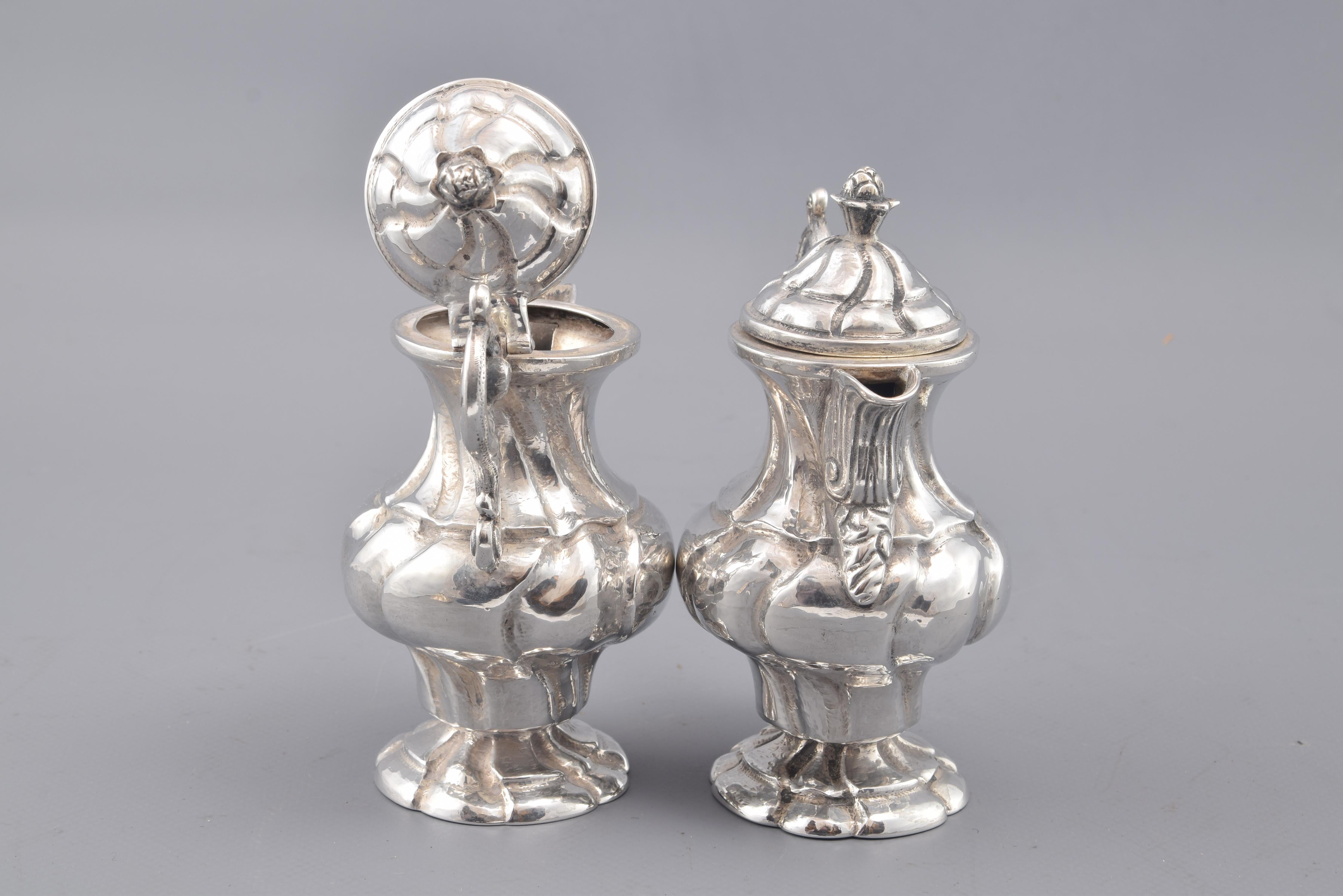 Pair of Silver Cruets, Late 18th Century 1