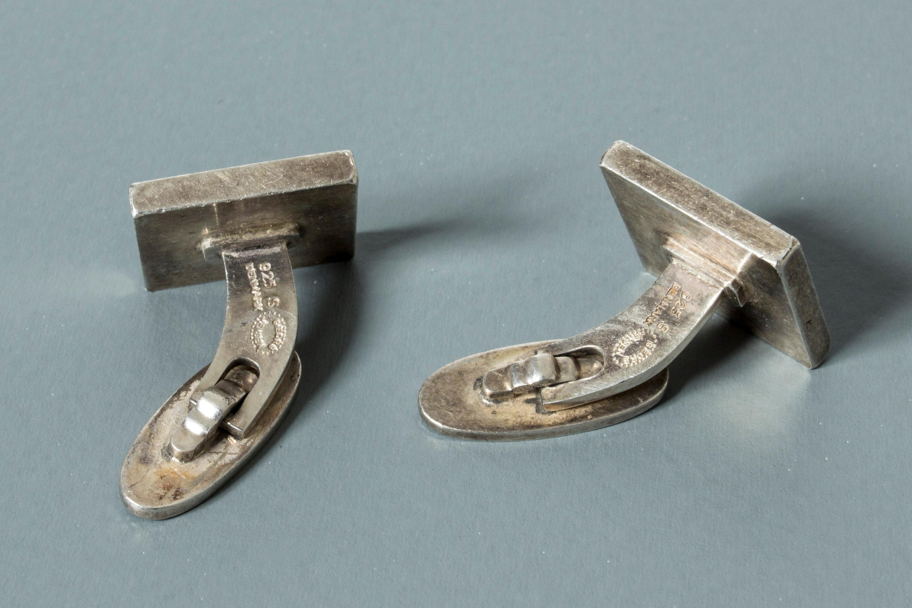 Women's or Men's Pair of Silver Cufflinks by Magnus Steffensen