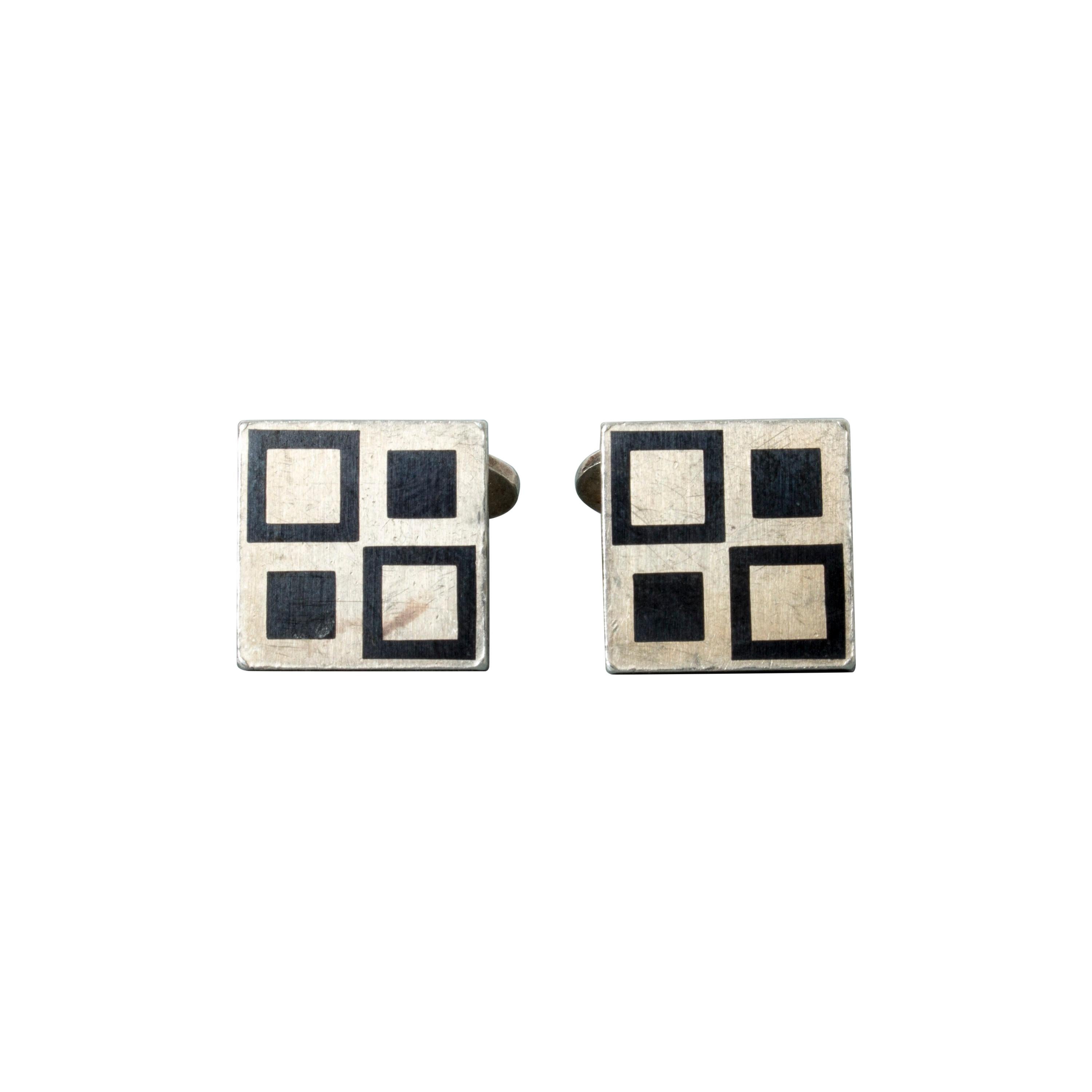 Pair of Silver Cufflinks by Magnus Steffensen