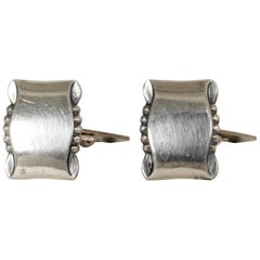 Pair of Silver Cufflinks from Gustaf Dahlgren & Co., Sweden, 1950s