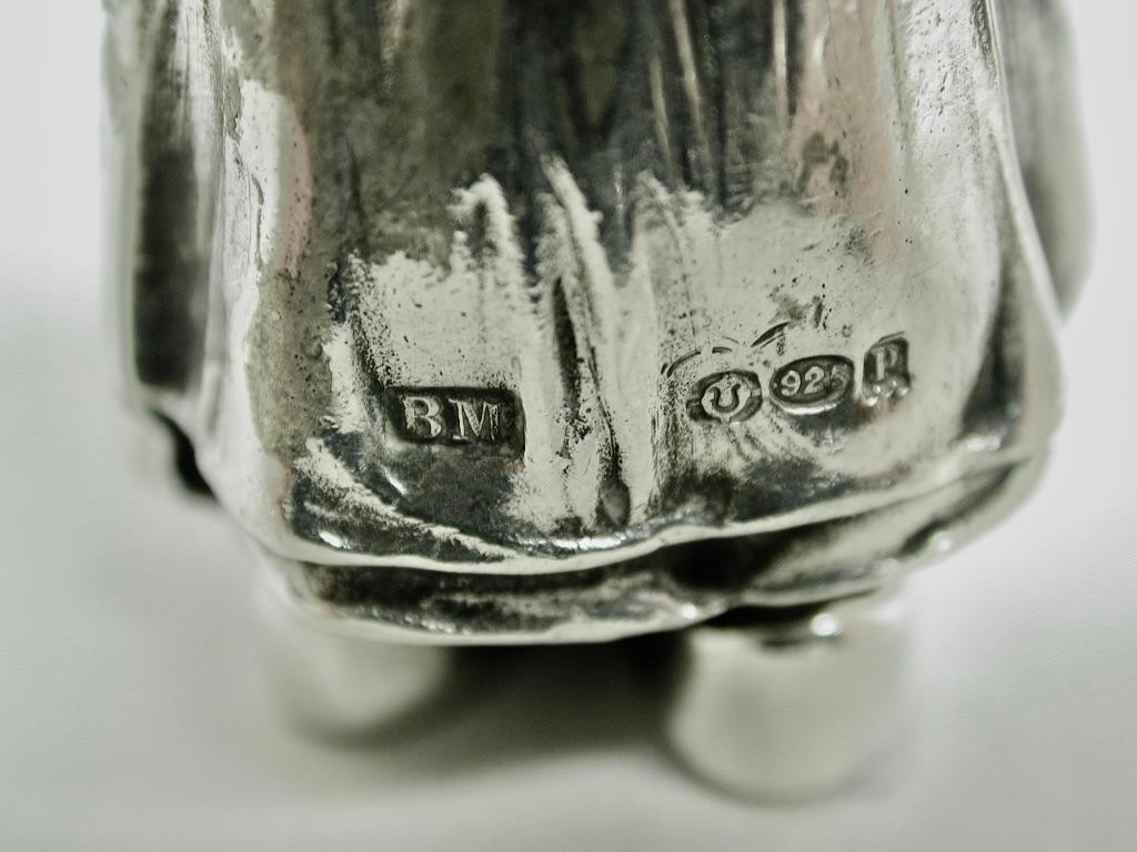 Pair of Silver Dutch Girl Salt & Pepper Shakers, Berthold Muller Dated 1910/1912  For Sale 1
