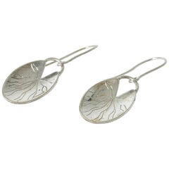 Pair of Silver Earrings by Arvo Saarela, Sweden, 1956