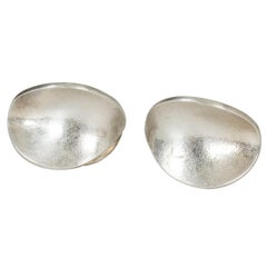 Pair of Silver Earrings by Björn Weckström for Lapponia, Finland, 1970s