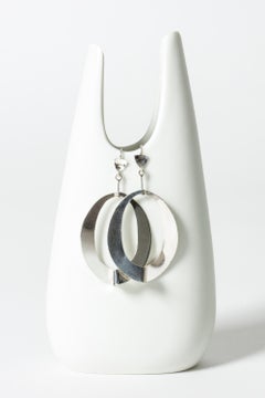 Pair of Silver Earrings by Rey Urban, Aage Fausing, Denmark, 1960s