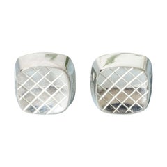 Pair of Silver Earrings by Sigurd Persson, Sweden, 1950s