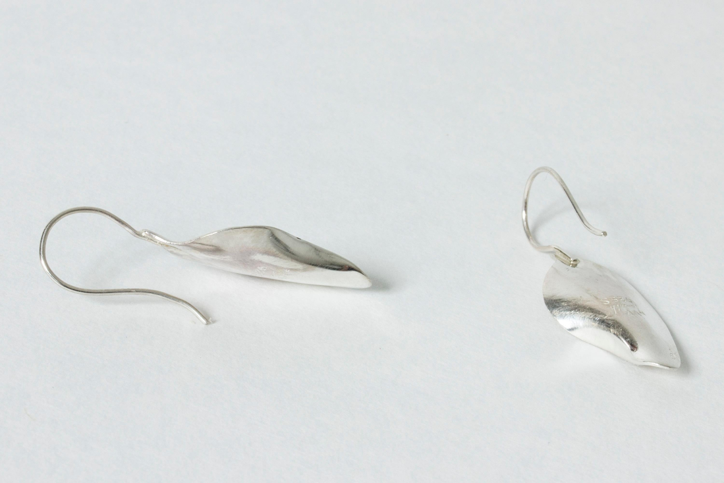 Pair of Silver Earrings by Viggo Wollny, Denmark, 1950s 2
