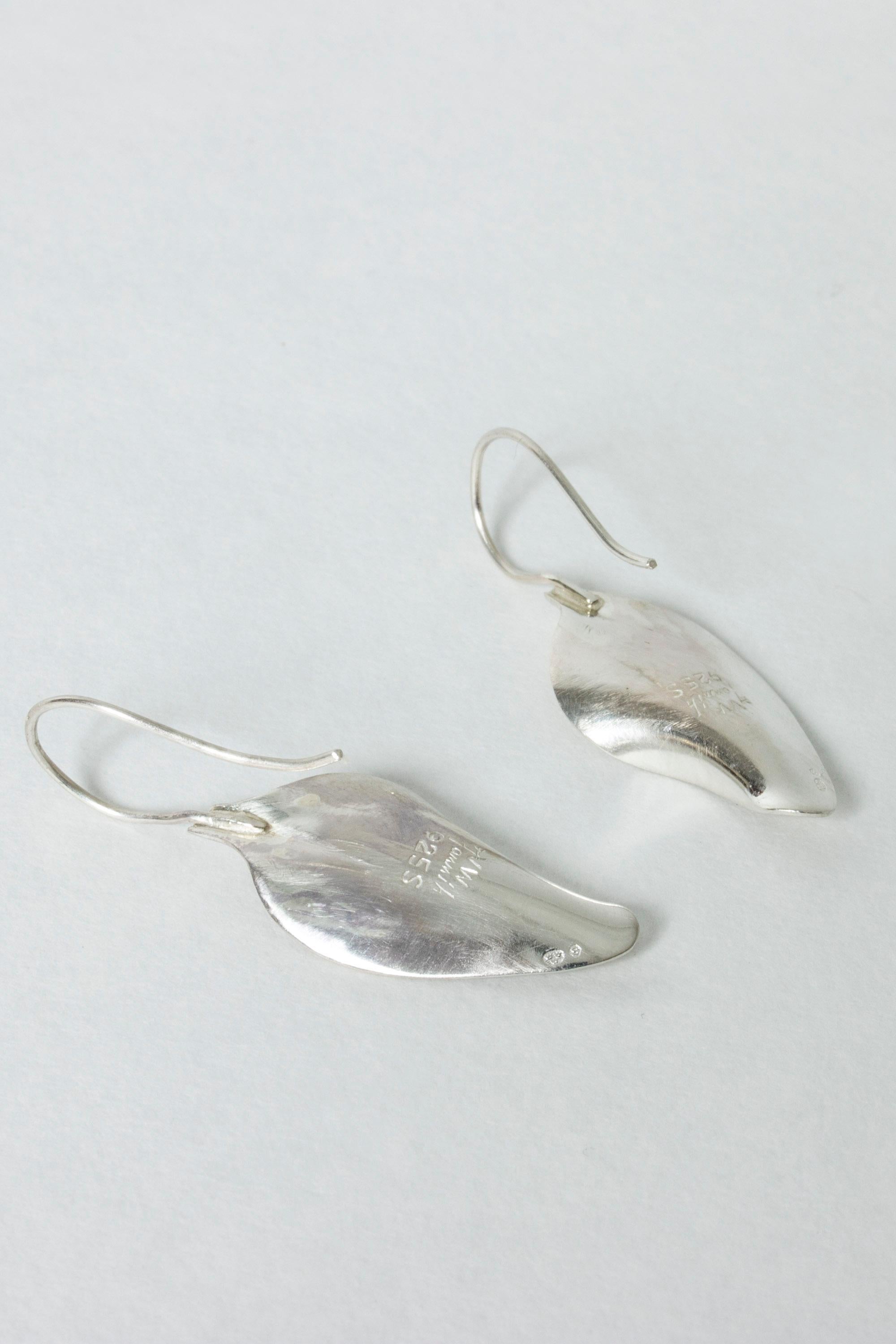 Pair of Silver Earrings by Viggo Wollny, Denmark, 1950s 3