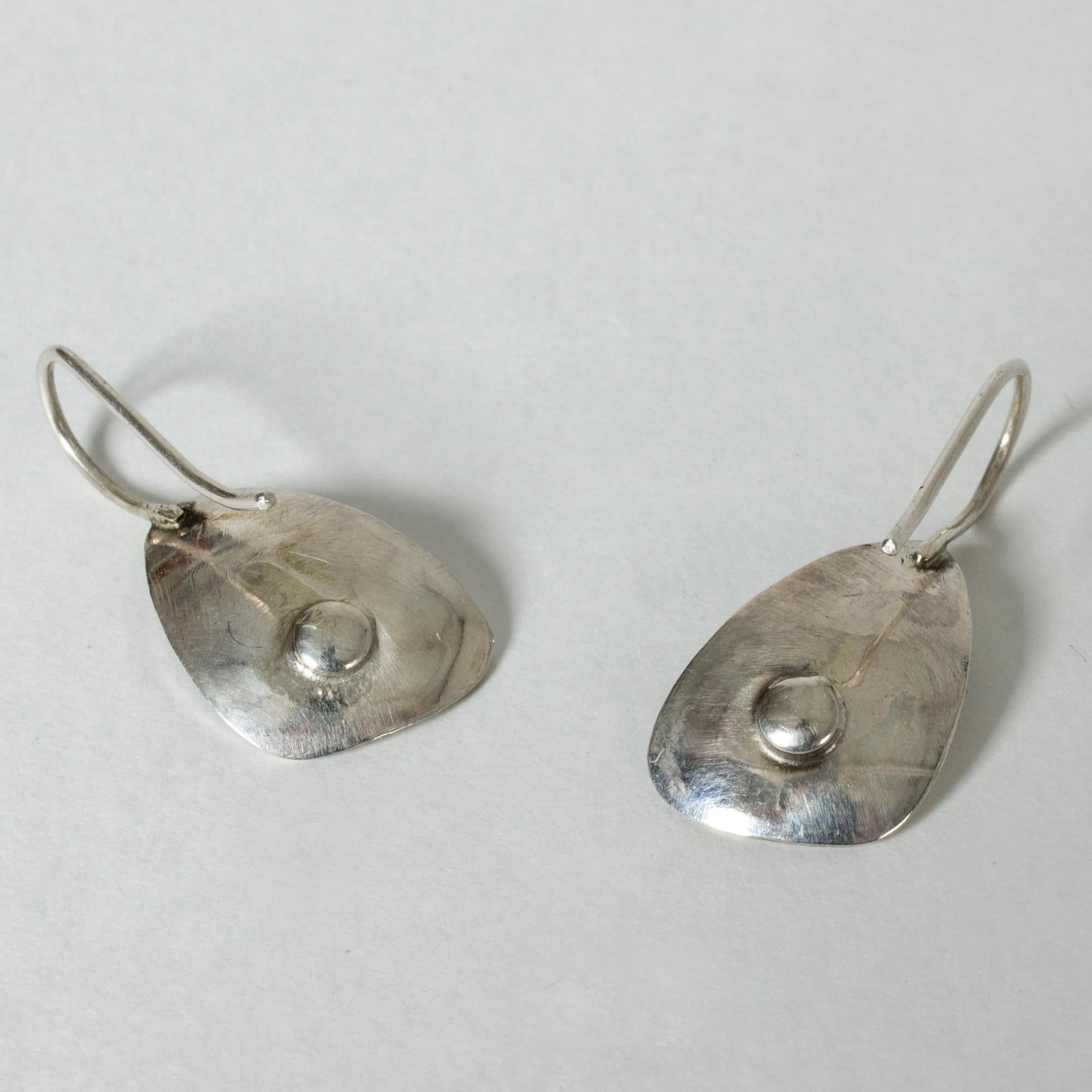 Pair of Silver Earrings from Alton In Good Condition In Stockholm, SE