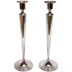 Pair of Silver Fairpoint Candlesticks, 1960s