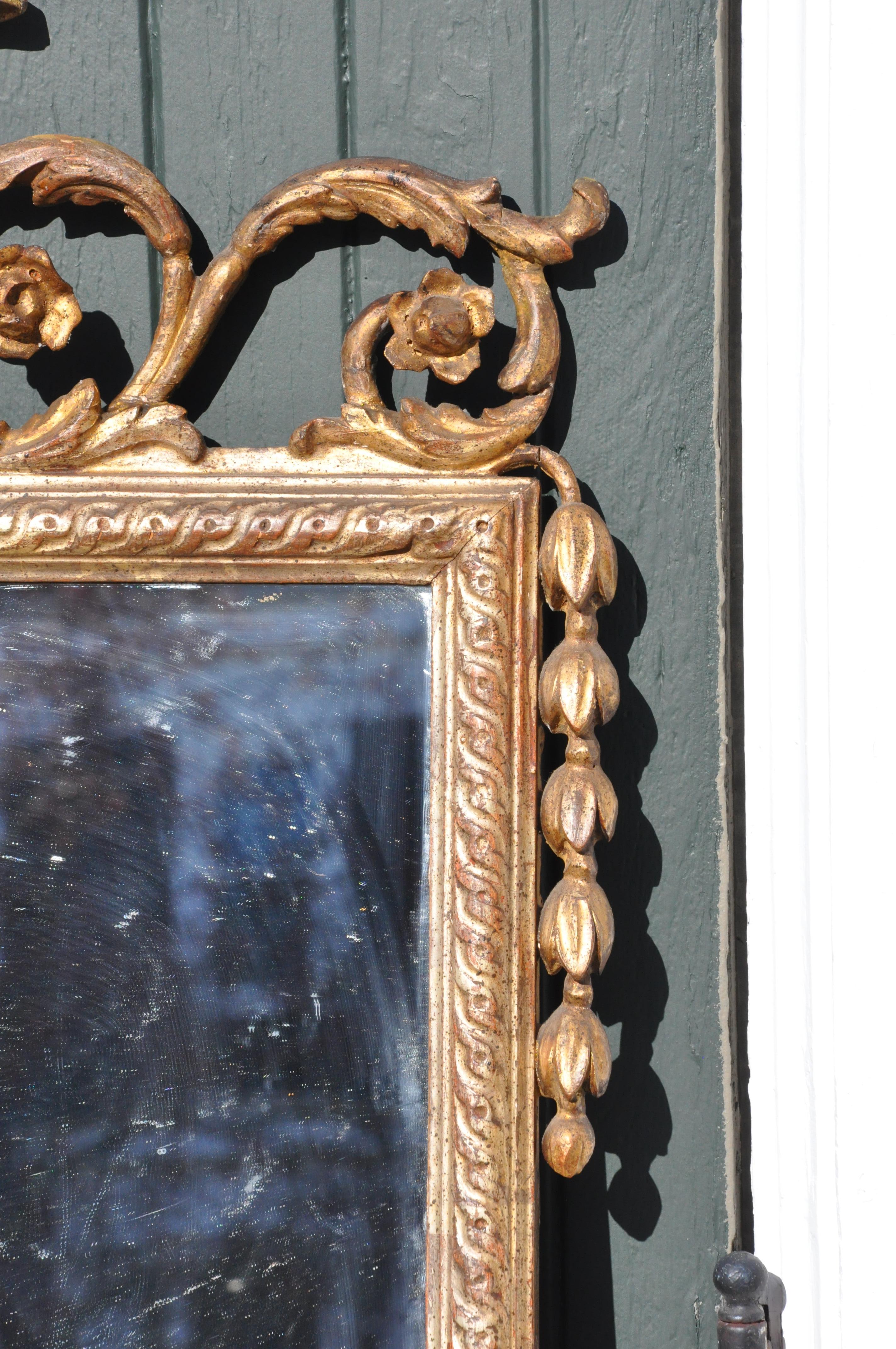 19th Century Pair of Silver Gilt Italian Neoclassical Mirrors