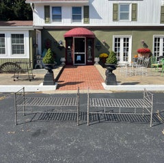 Pair of Silver Iron Benches or Settees
