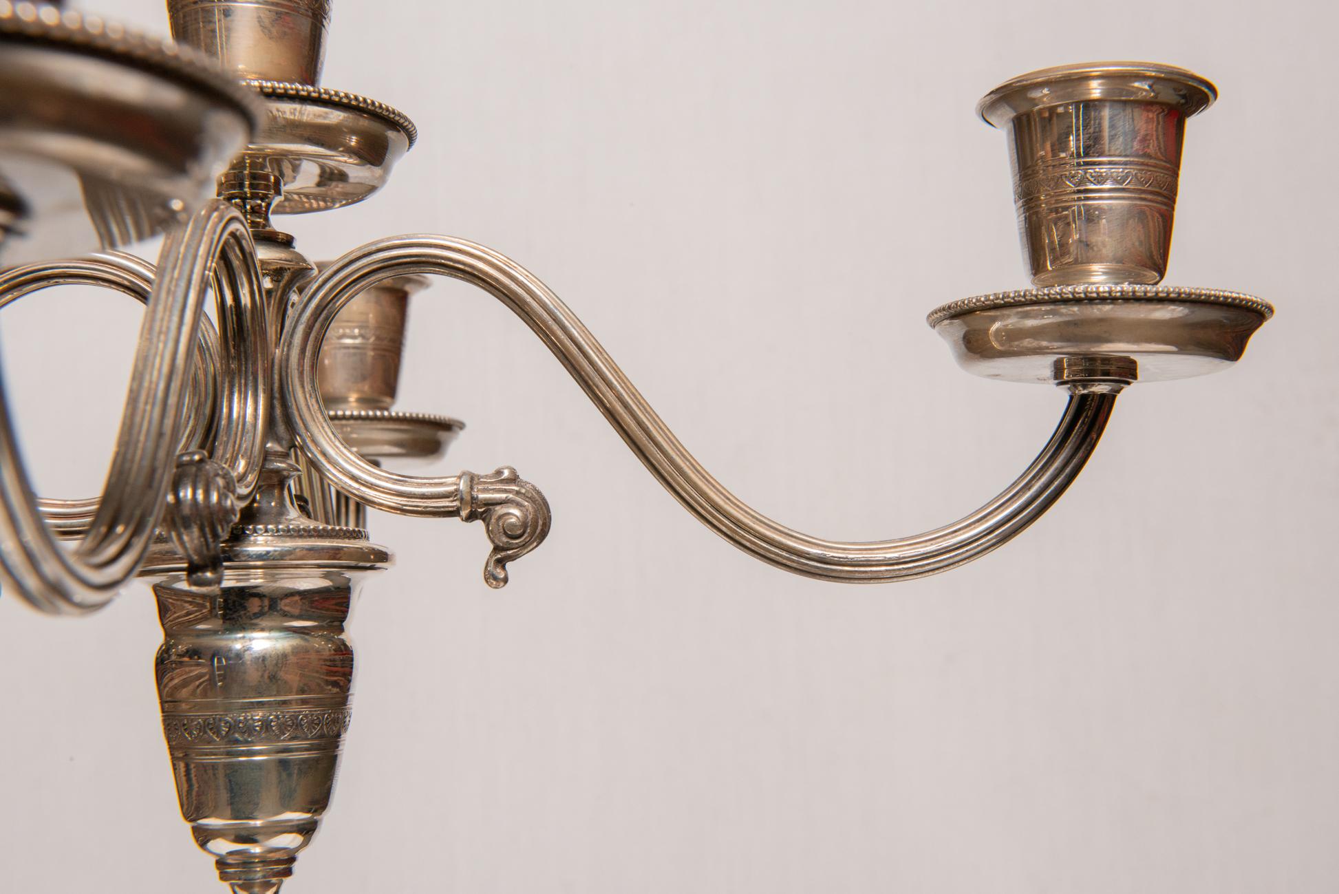 Pair of Silver Italian Candelabra or Candlestick 5
