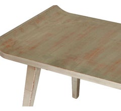 Coppia di tavolini bassi dipinti a foglia d'argento in Asian Style