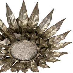 Pareja de apliques Sunburst de pan de plata, se venden por unidad