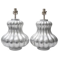 Pair of Silver Leaf Table Lamps