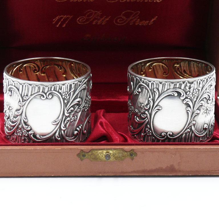 Pareja de servilleteros de plata en Bueno estado para la venta en Buenos Aires, Argentina