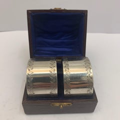 Pair of Silver Napkin Rings Made in Birmingham in 1919