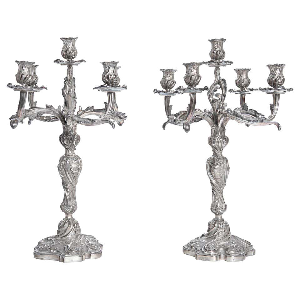 Candlestick Candelabra House Of Christofle 20th Century For Sale At candlestick-candelabra-house-of-christofle-20th-century-for-sale-at
