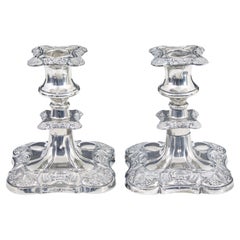 Retro Pair of silver plate candlesticks