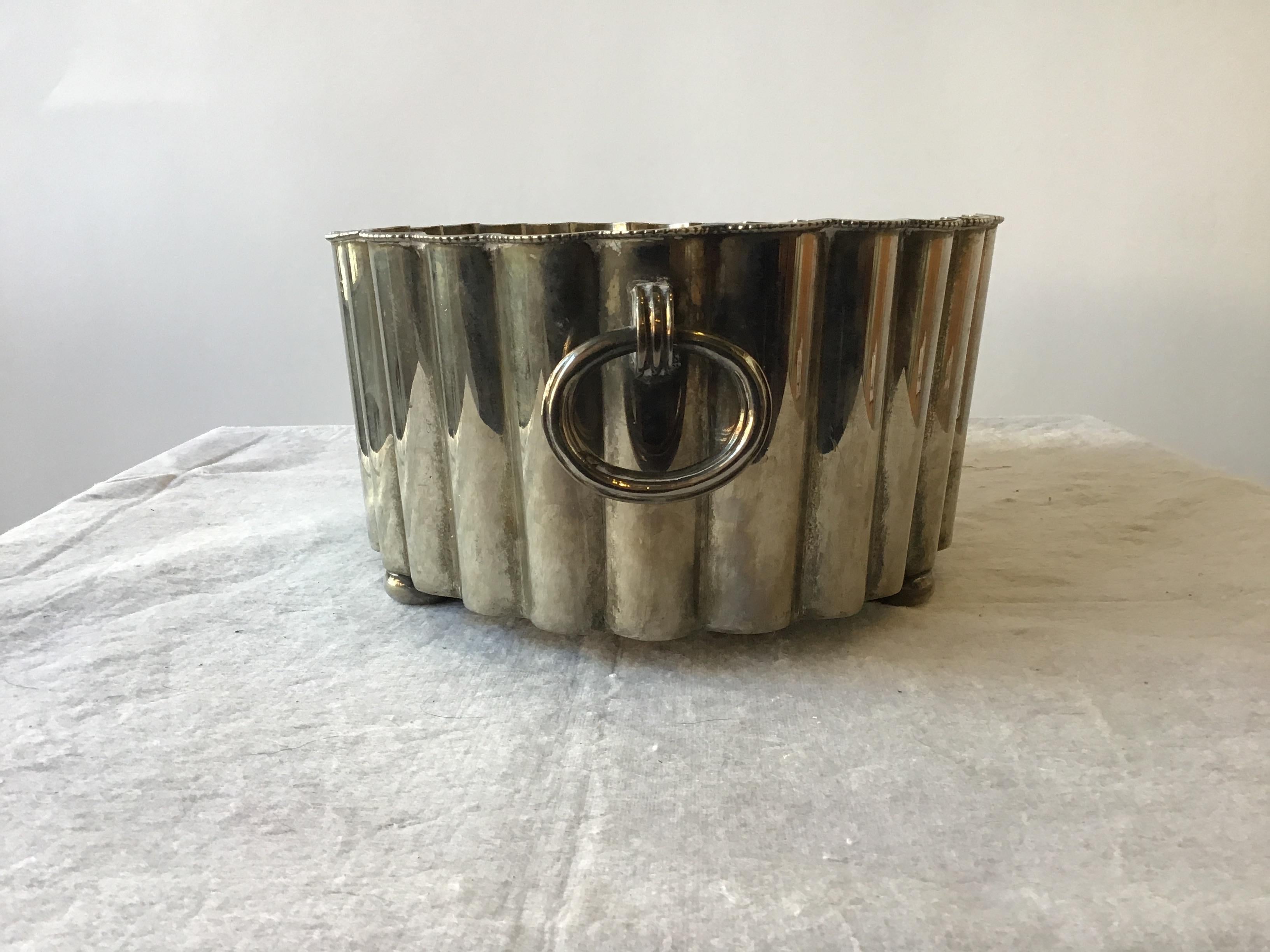 Pair of Silver Plate Classical Planters 1