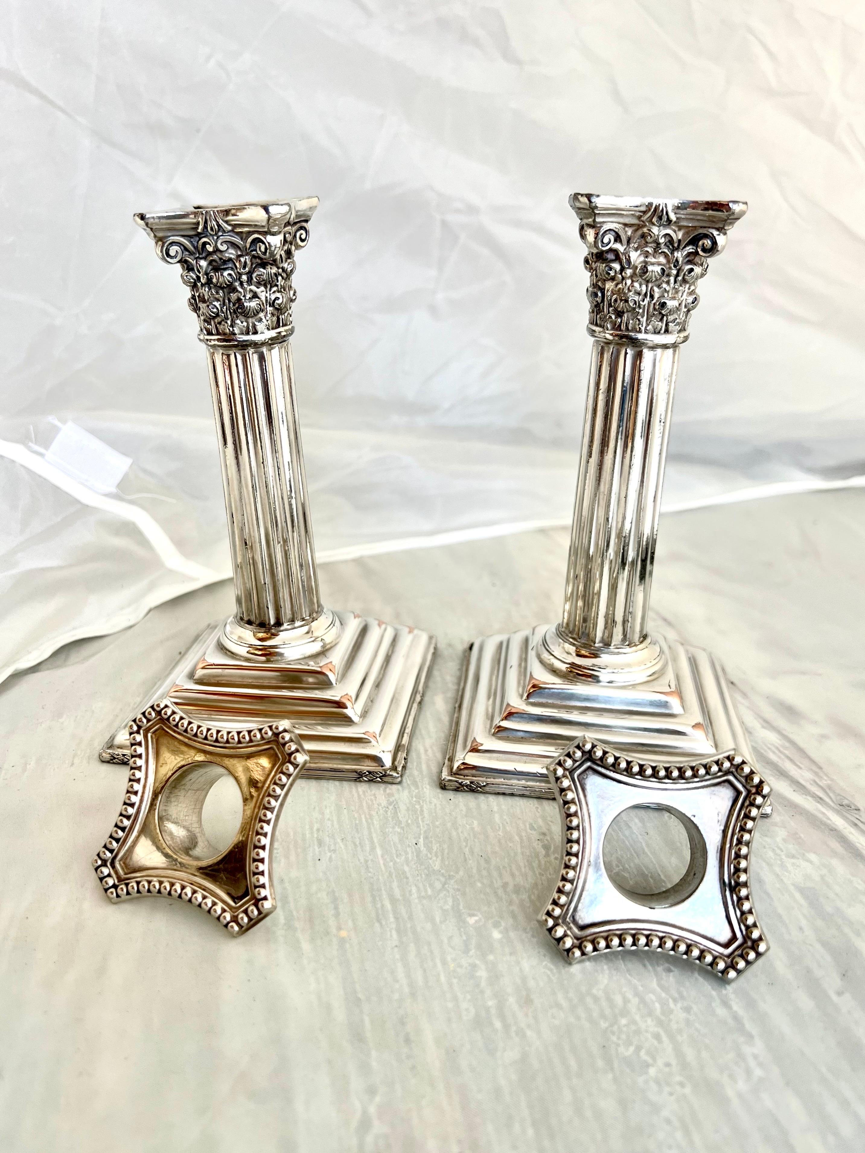 Pair of Silver Plate Gorham Candlesticks For Sale 6