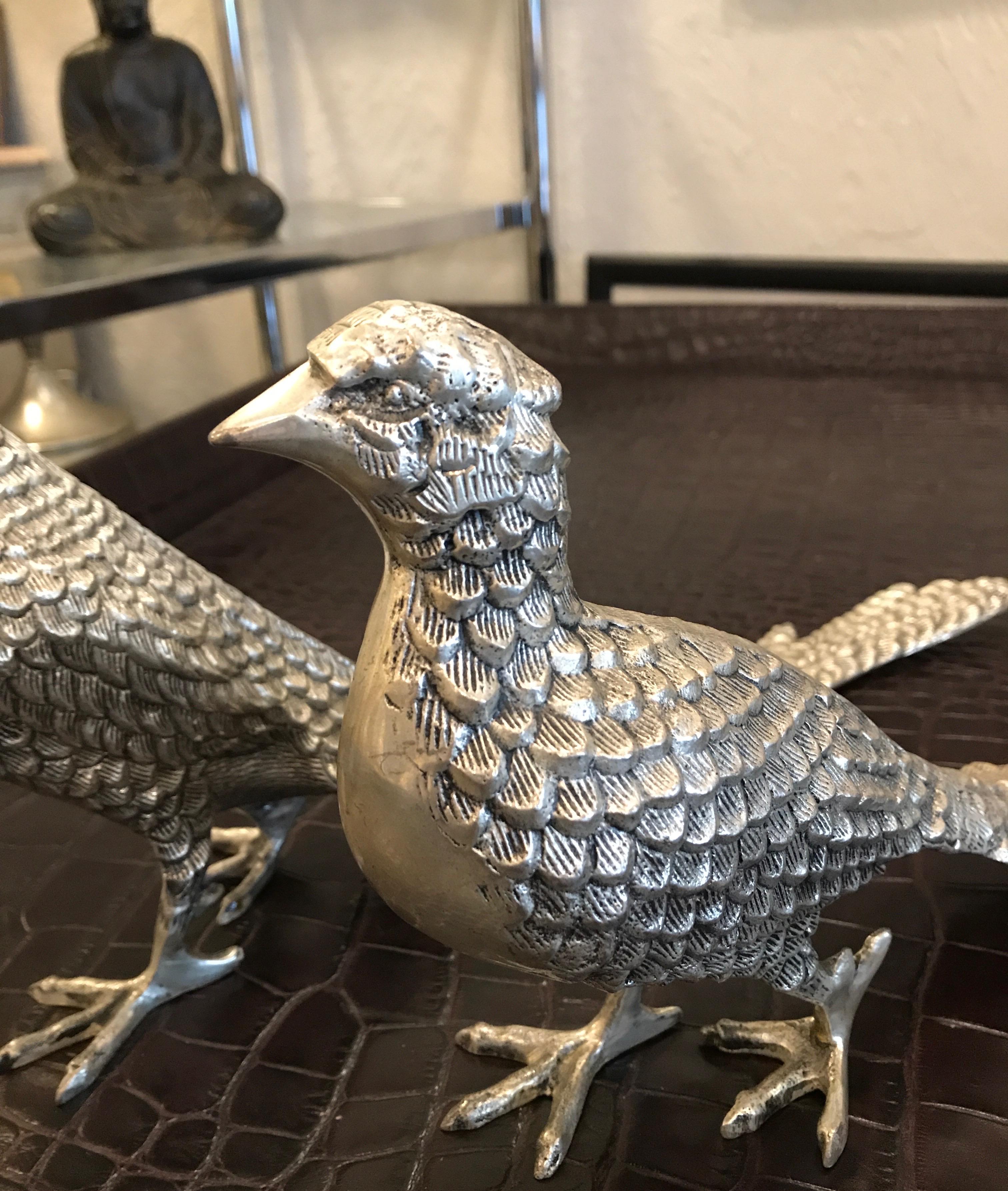 silver plated pheasants
