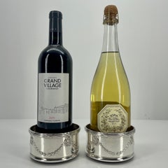 Pair of Silver Plate Wine Coasters on Bombay Sides